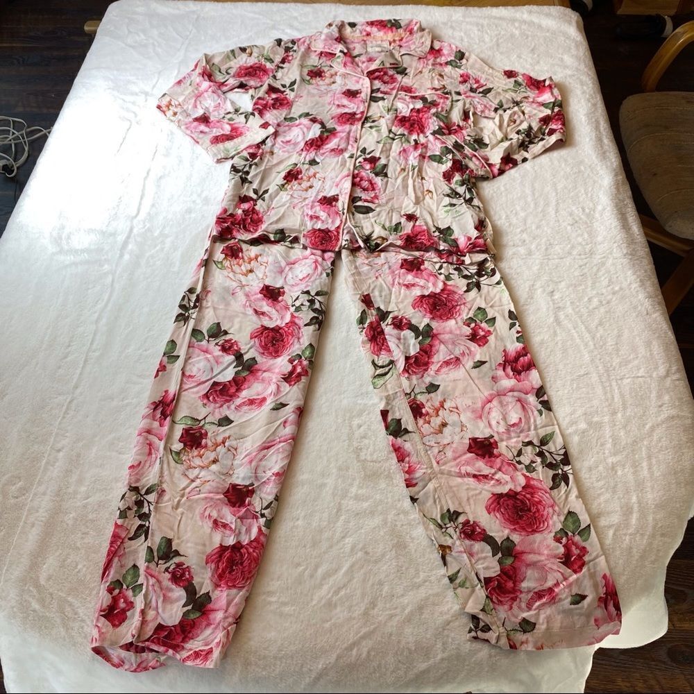 Next Floral 2 Piece PJ Set Size 8L
